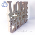 Lasergeschnittenes Holz 3D Buchstabenschild